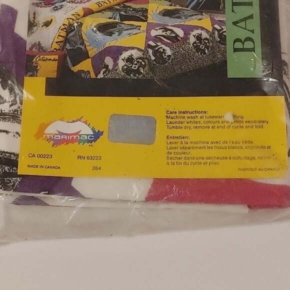 VINTAGE BATMAN PILLOW SHAM Brand new in package 1992 CATWOMAN PENGUIN BATMOBILE - Picture 4 of 6